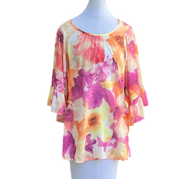 Tops - Sans Fin Japan Long Sleeves Light Weight Shirt Med/Large  Ties on sides